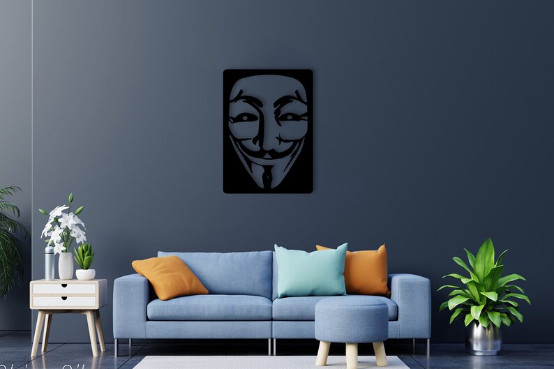 Fawkes mask Wooden wall Art