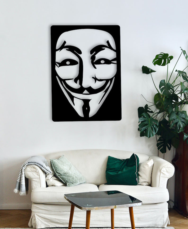Fawkes mask Wooden wall Art