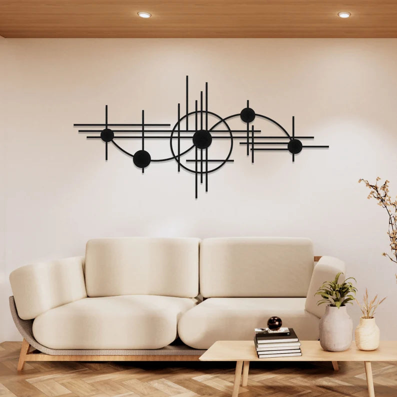 Geometric wooden Wall Art: Modern Minimalist Sculpture Decor