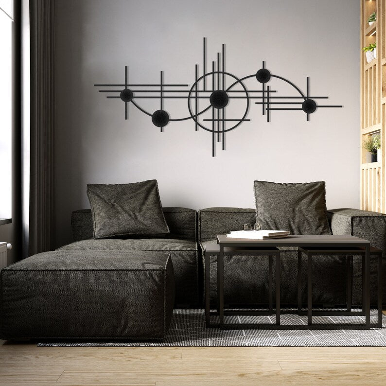 Geometric wooden Wall Art: Modern Minimalist Sculpture Decor