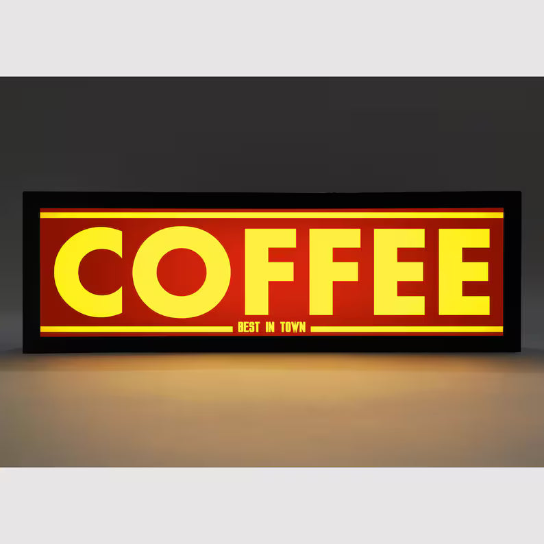 COFFEE - Vintage Style Led Light Signage