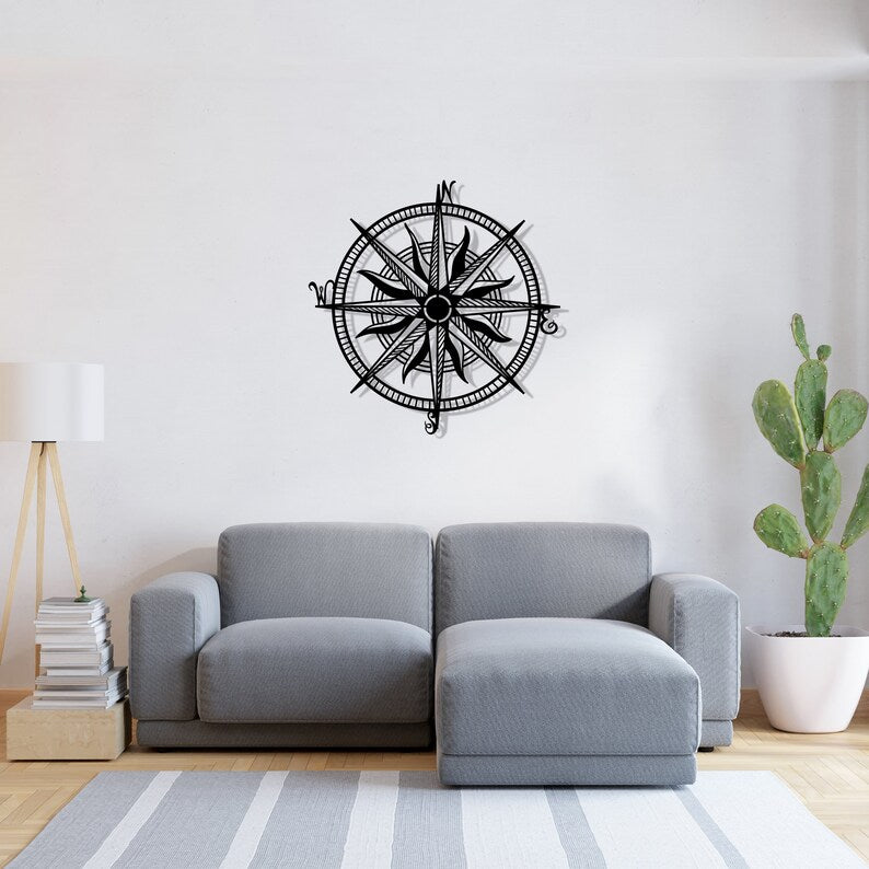 Compass Wooden Wall Art