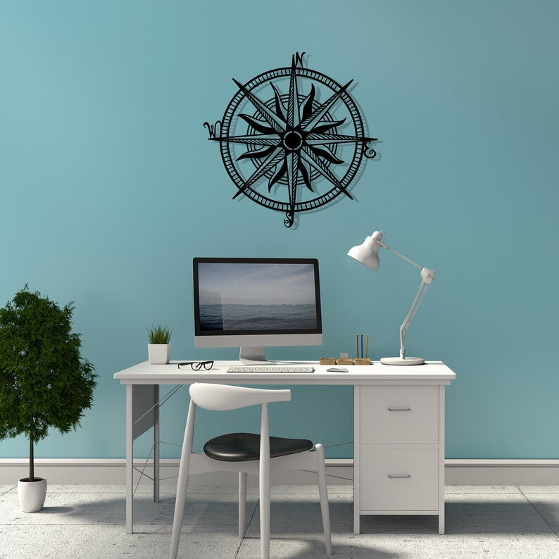 Compass Wooden Wall Art