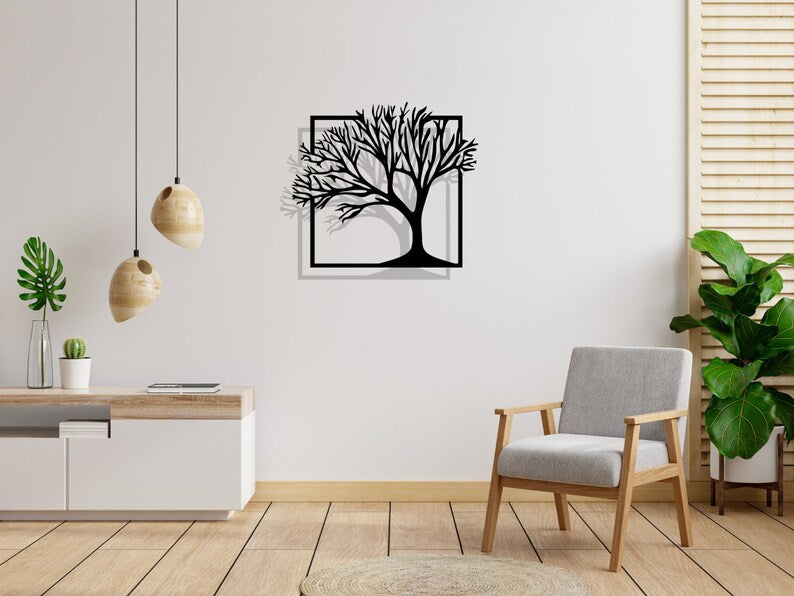 Tree Wood Wall Art for Living Room