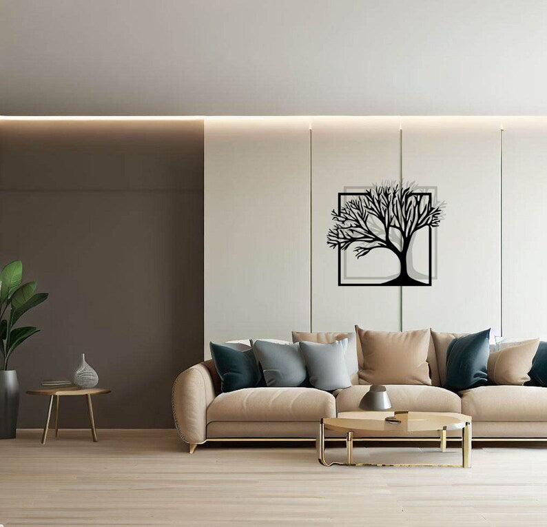 Tree Wood Wall Art for Living Room