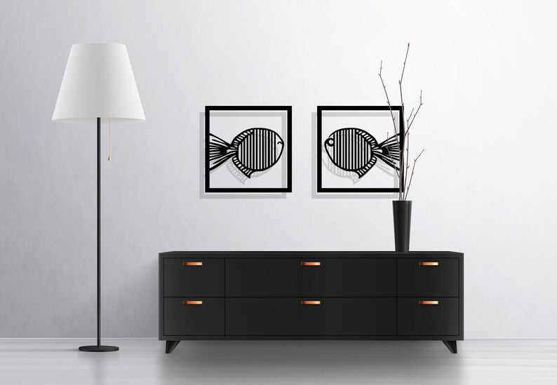 Minimalist Cute Fish Wall Decor