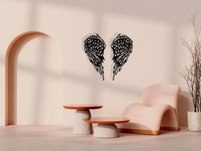 Angel Wing Wooden Wall Decor