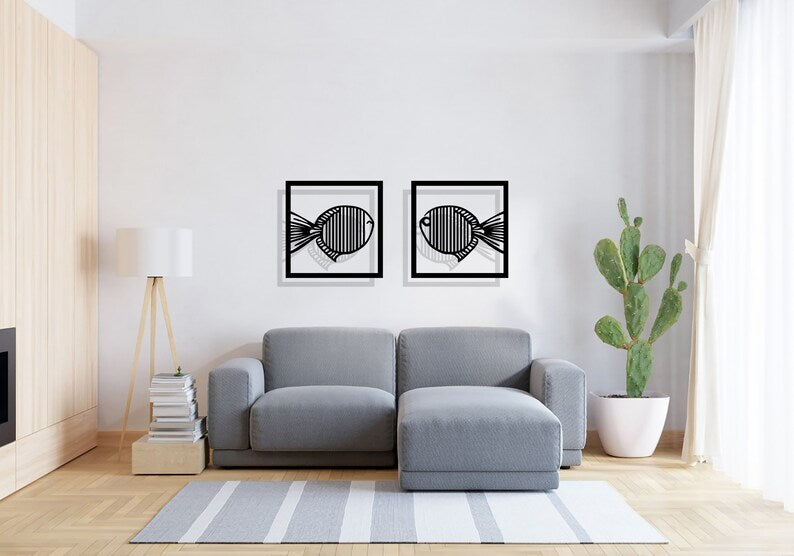 Minimalist Cute Fish Wall Decor