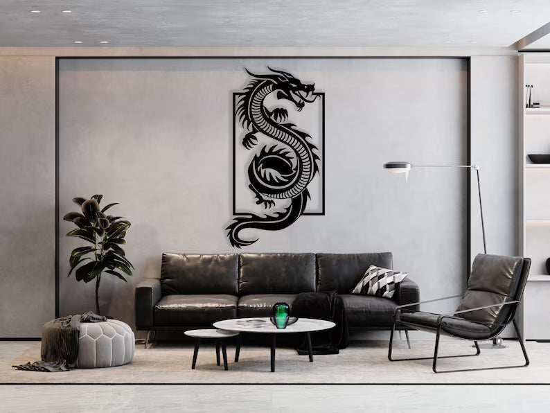 Dragon Wood Wall Art for Living Room