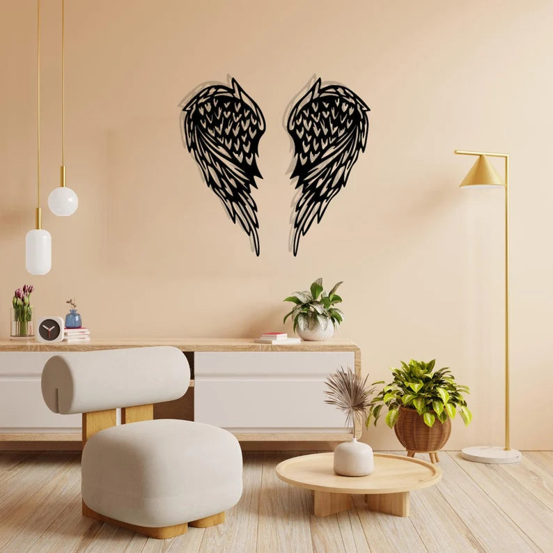 Angel Wing Wooden Wall Decor