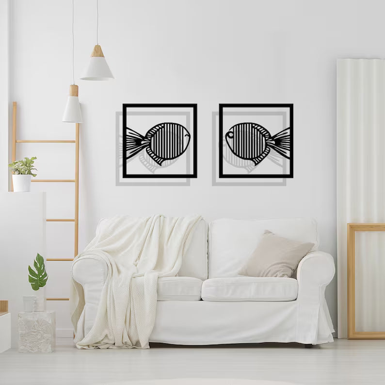 Minimalist Cute Fish Wall Decor