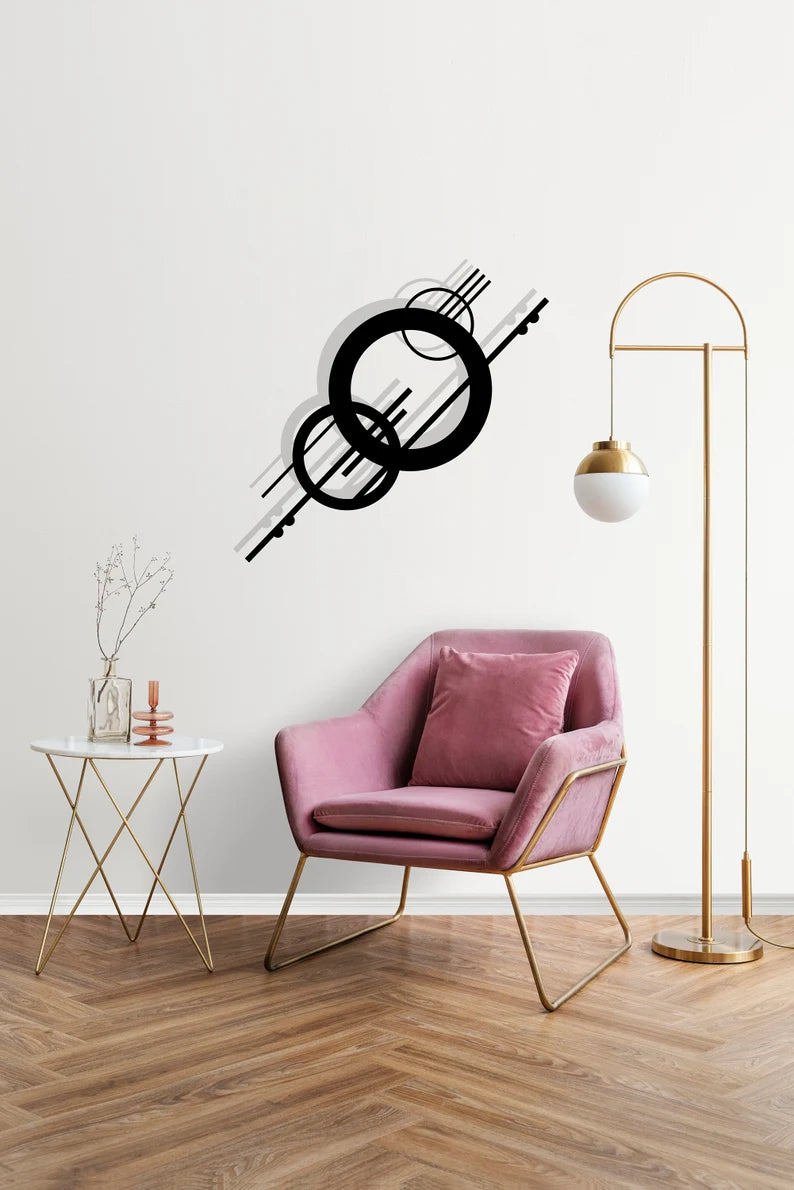 Modern Circular Wooden Wall Art