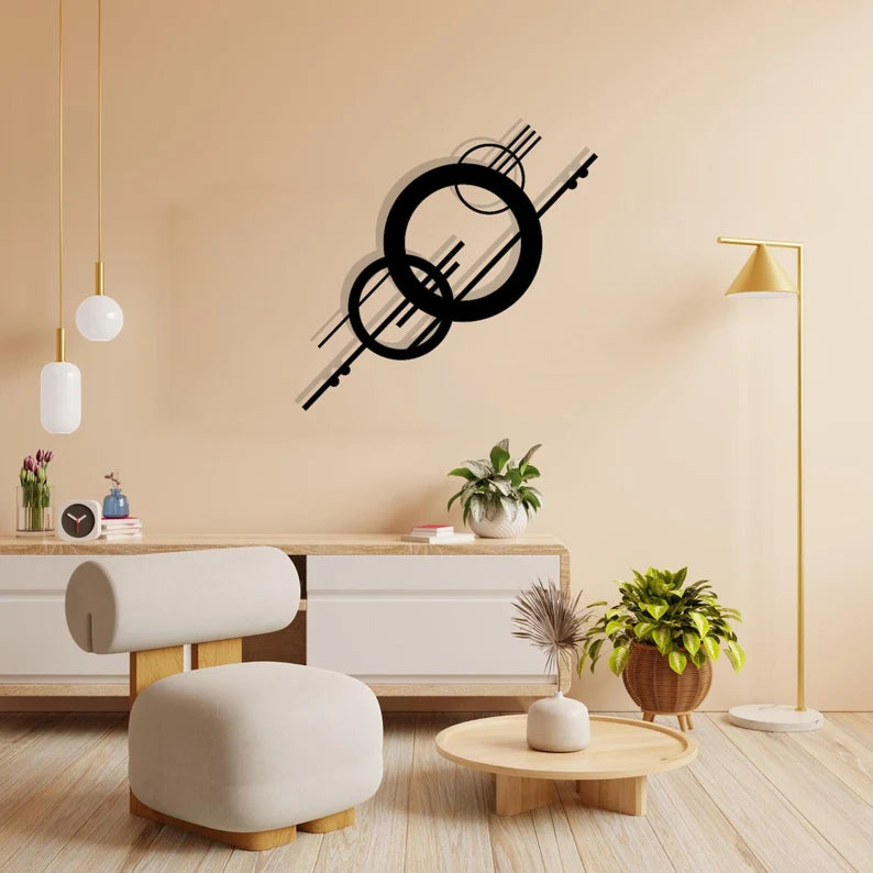 Modern Circular Wooden Wall Art