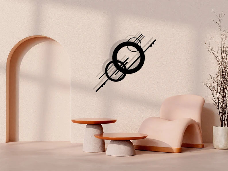 Modern Circular Wooden Wall Art