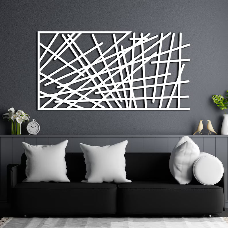 Abstract Sculpture Luxury Line Wall Art