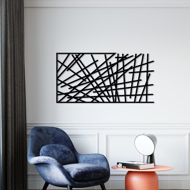Abstract Sculpture Luxury Line Wall Art