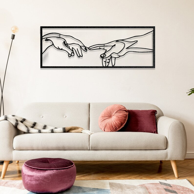 Inspire Connection with Minimalist Hands Wooden Wall