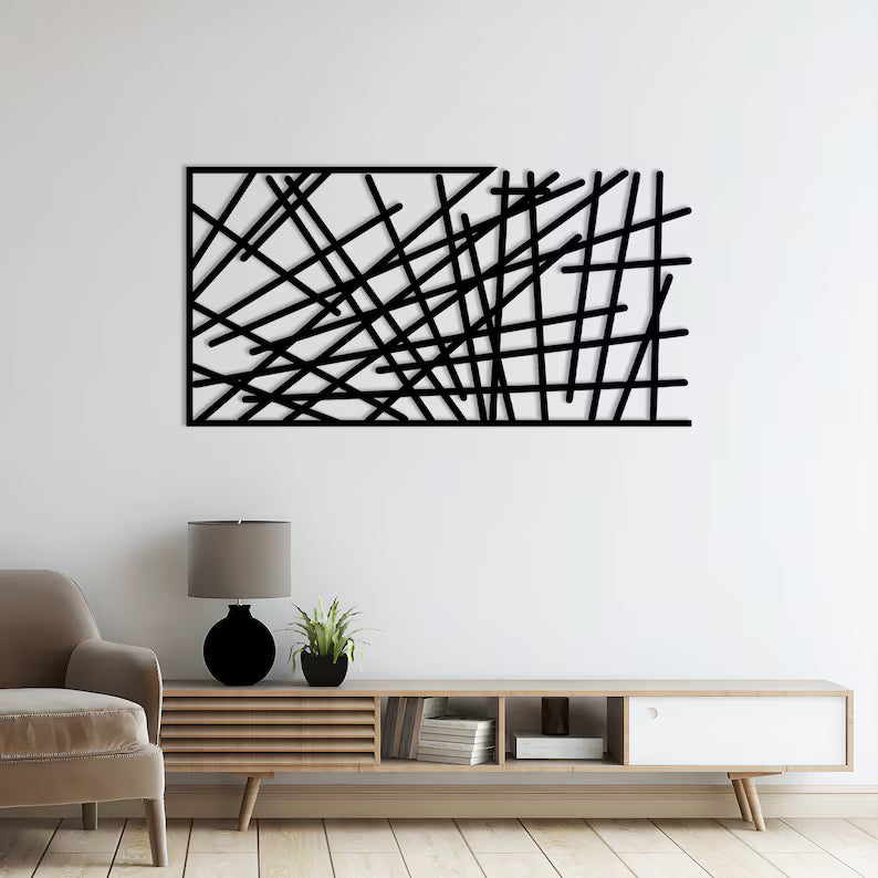 Abstract Sculpture Luxury Line Wall Art