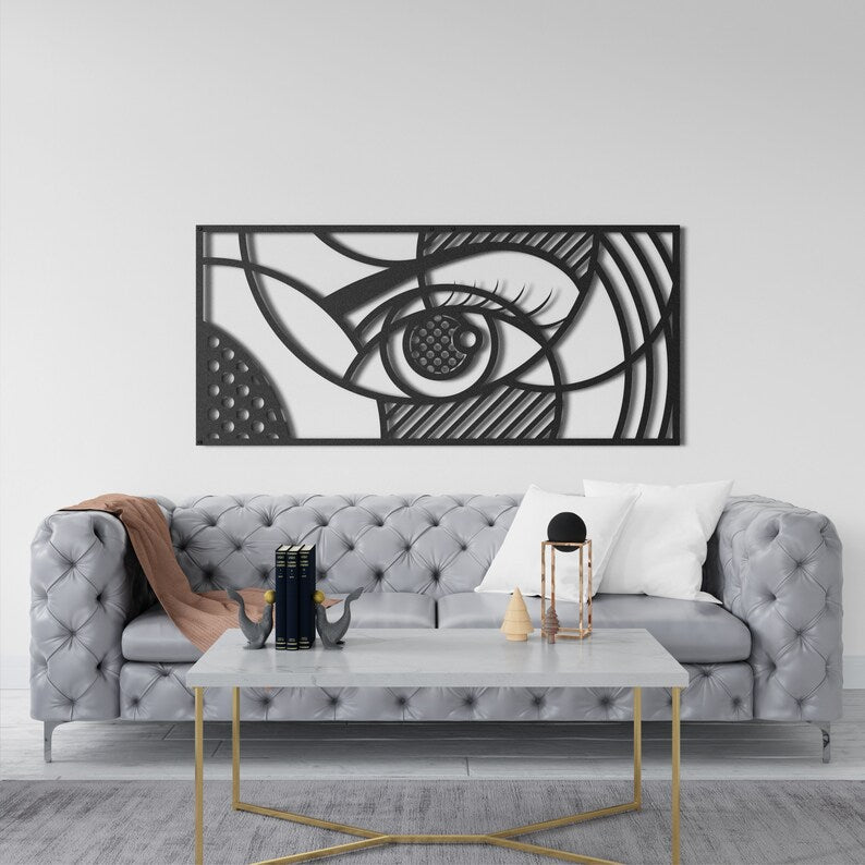 Surrealist Geometric Eye Wall Sign