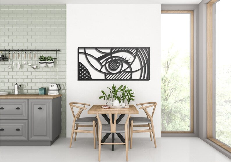 Surrealist Geometric Eye Wall Sign