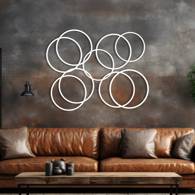 Geometric Wooden Wall Art for Above Bed Decor