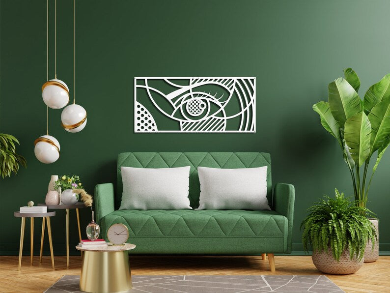 Surrealist Geometric Eye Wall Sign