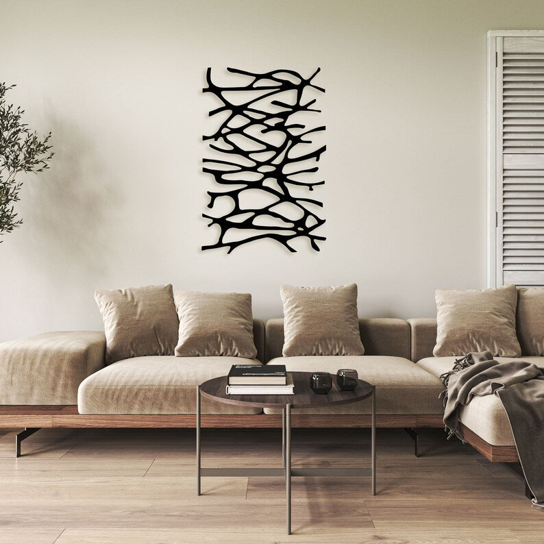 Modern Organic Patterned Wooden Wall Decor