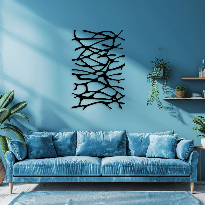 Modern Organic Patterned Wooden Wall Decor