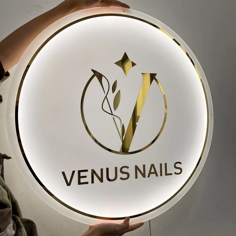 Round Acrylic Company Logo Sign Signage