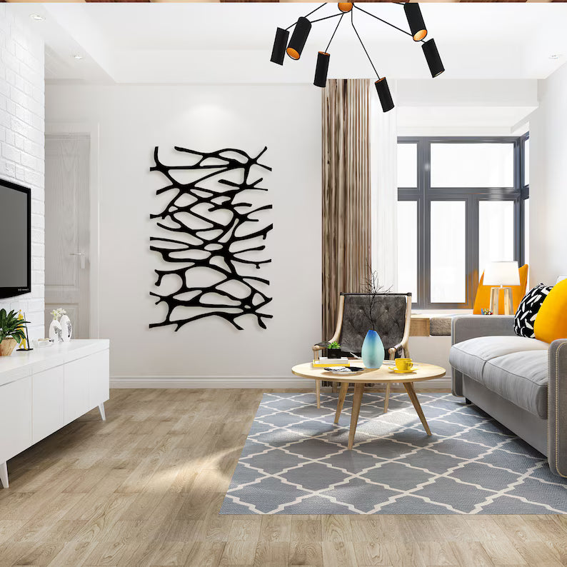 Modern Organic Patterned Wooden Wall Decor