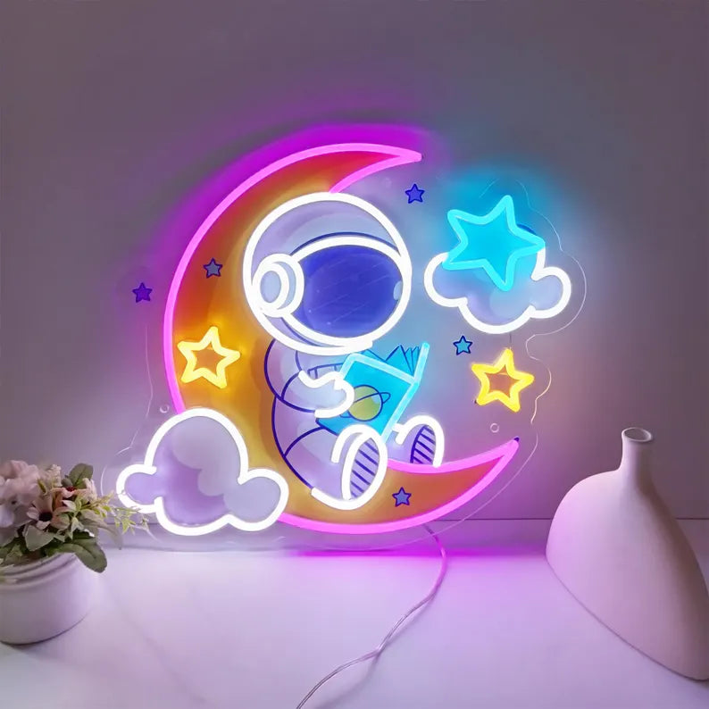 Astronaut Digital Print Acrylic LED Neon Sign