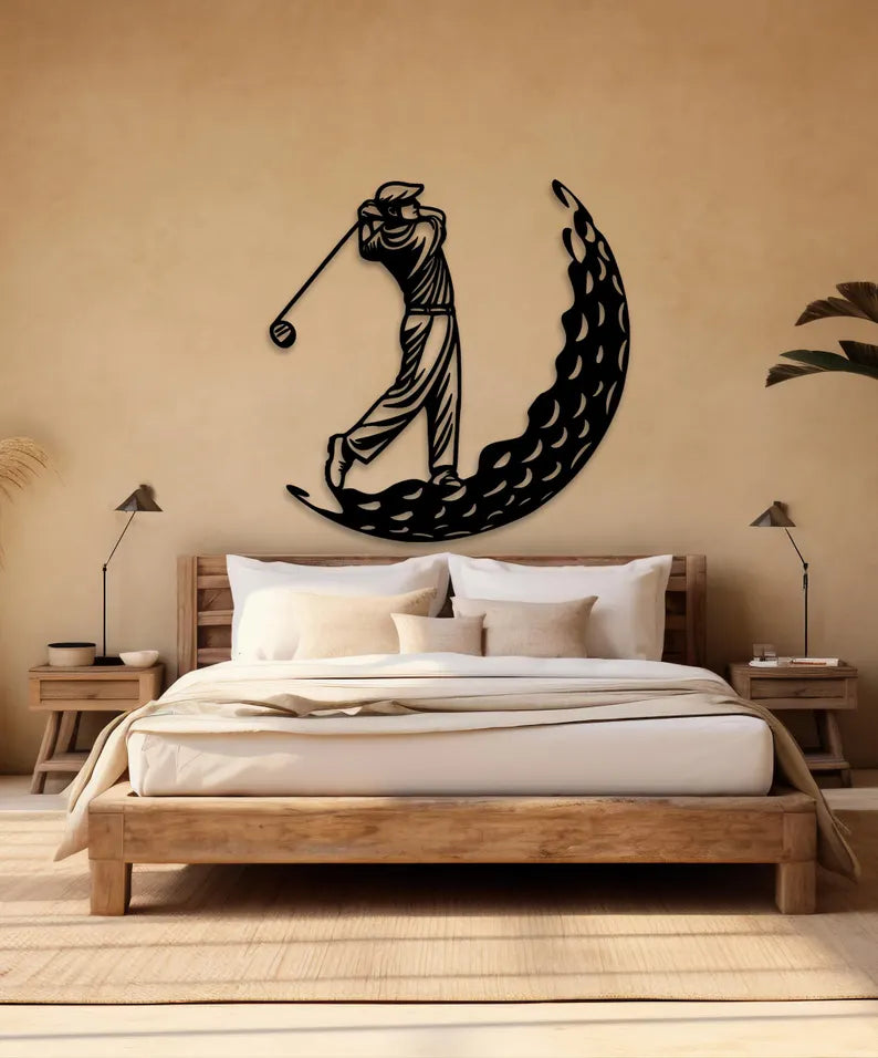 Golf Silhouette Wooden Wall Decor