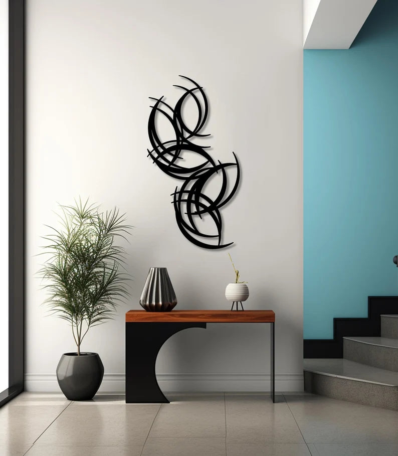 Moon Sculpture Wood Wall Art