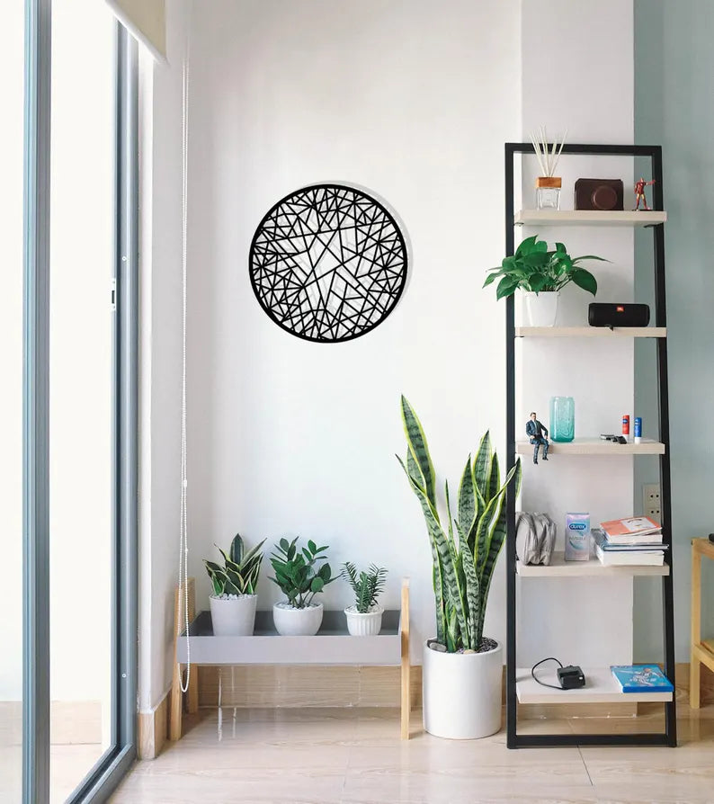 Modern Stars Circular Wooden Wall Art