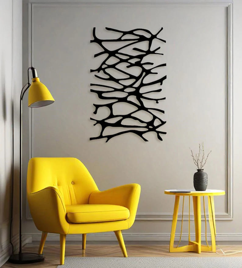 Modern Organic Patterned Wooden Wall Decor