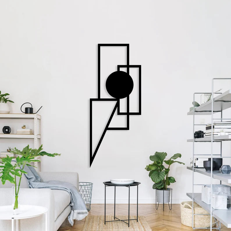 Black Wooden Wall Decor for Living Room or Office