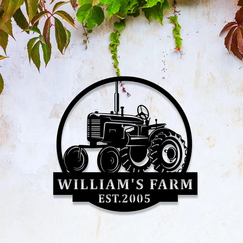Customized Wooden Tractor Sign