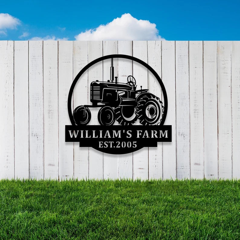 Customized Wooden Tractor Sign