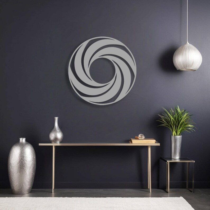 Abstract Spiral Wooden Wall Art