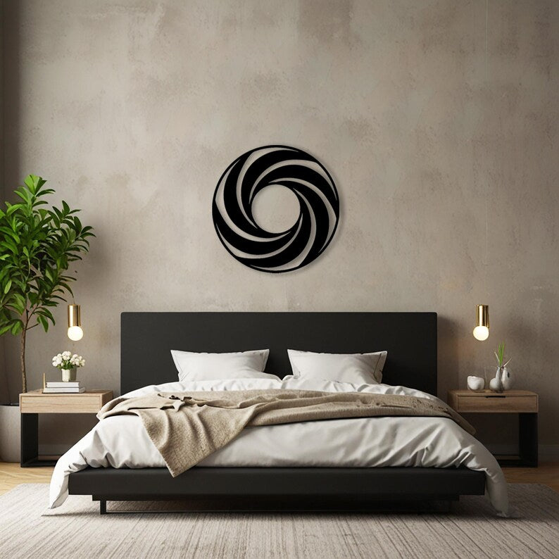 Abstract Spiral Wooden Wall Art