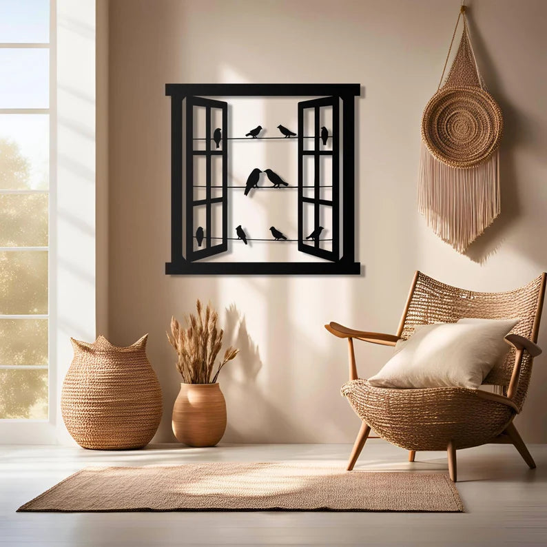 Window and Birds Decor