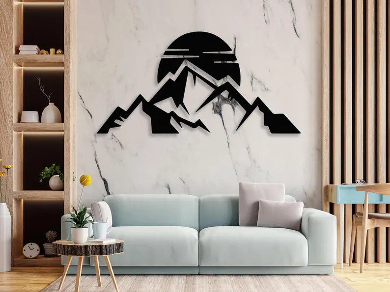 Moon Mountain Wooden Wall Decor