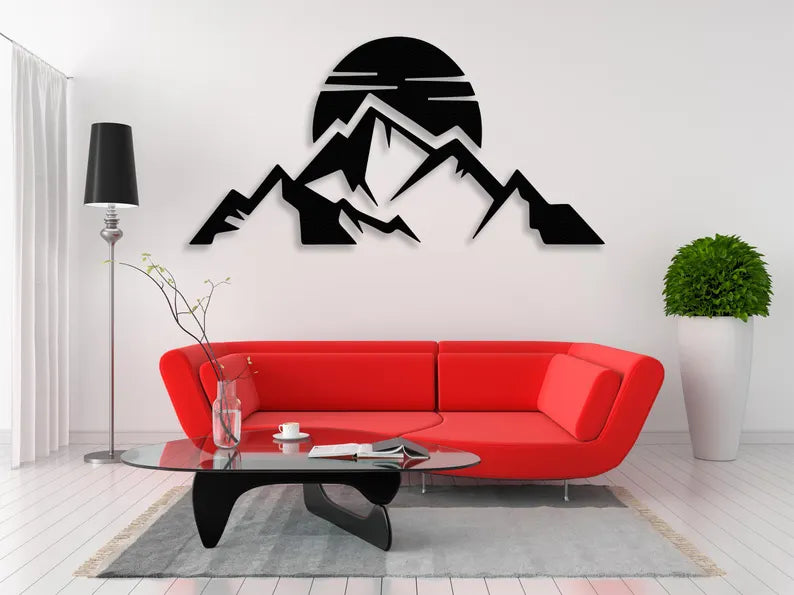 Moon Mountain Wooden Wall Decor