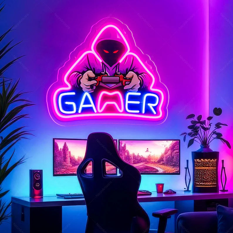 Custom Digital Gamer Neon LED Sign Art
