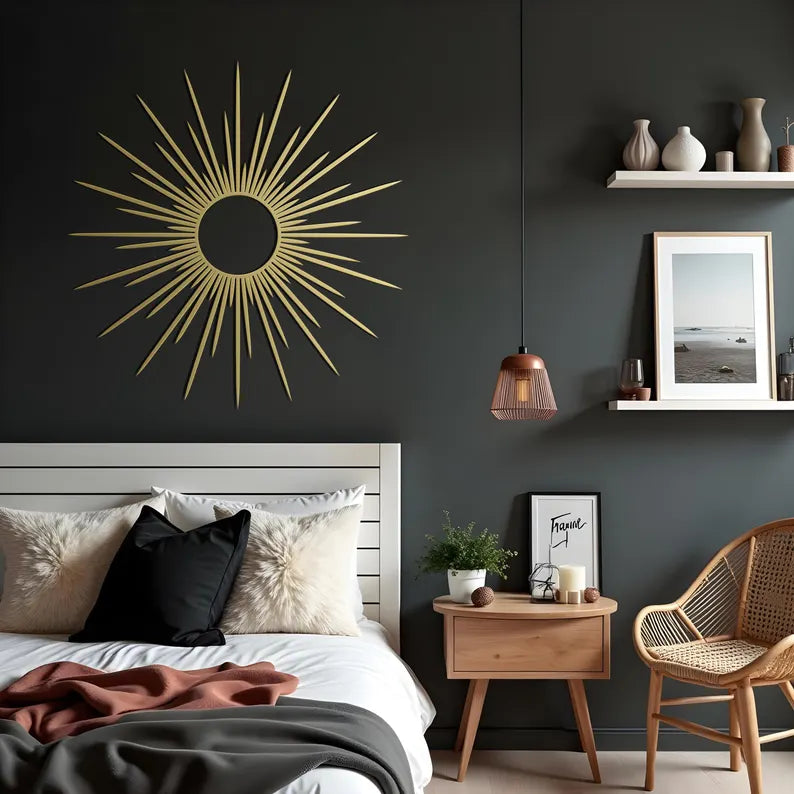 Sun Celestial Wooden Wall Decor