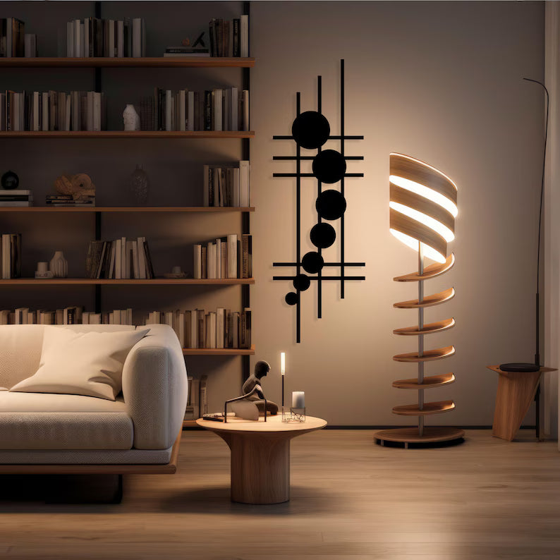 Abstract Vertical Wooden Wall Decor