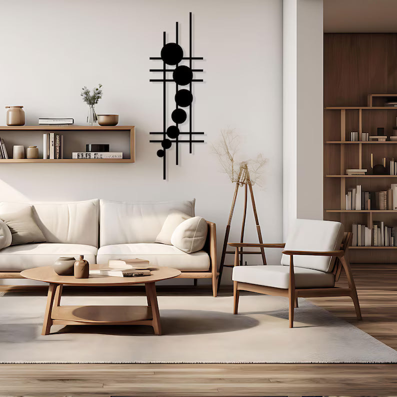 Abstract Vertical Wooden Wall Decor