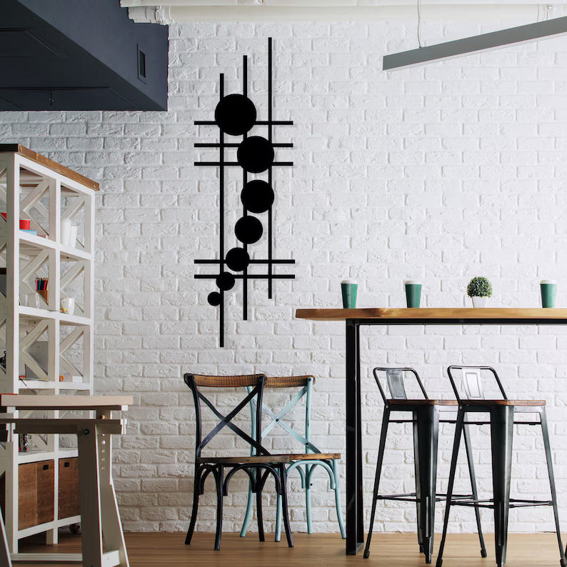 Abstract Vertical Wooden Wall Decor