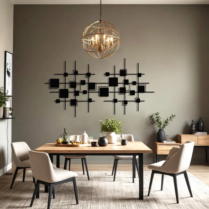Square Wooden Large Horizontal Wall Art