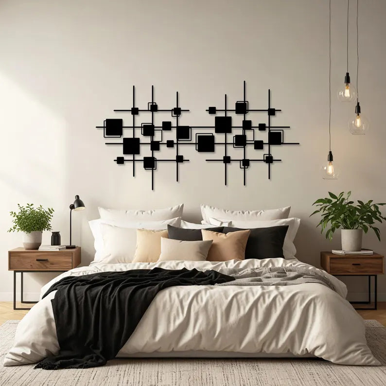 Square Wooden Large Horizontal Wall Art